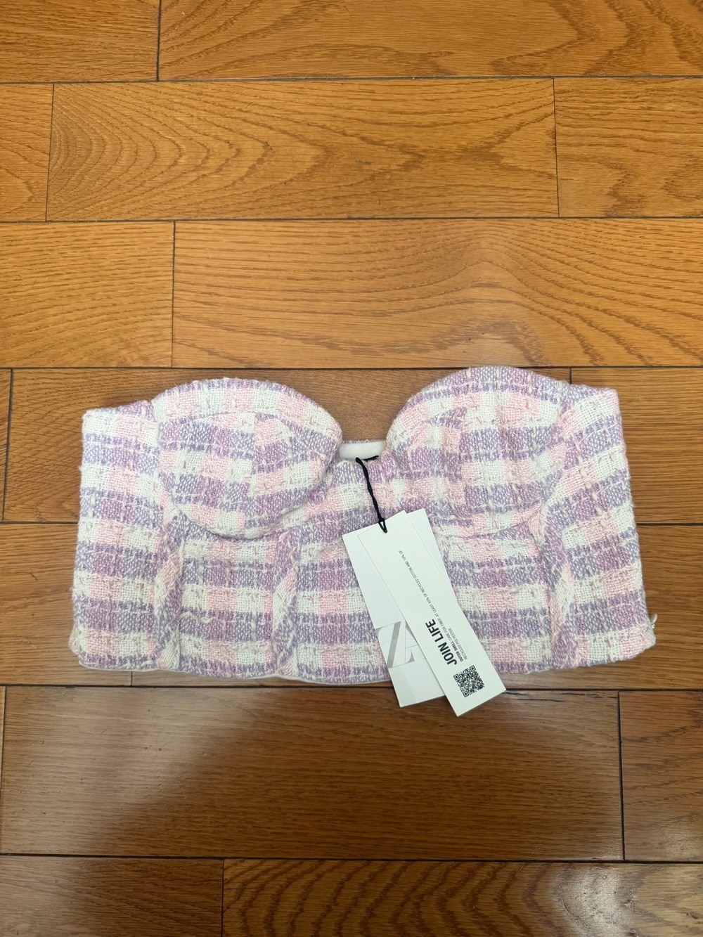 Zara Plaid Bustier